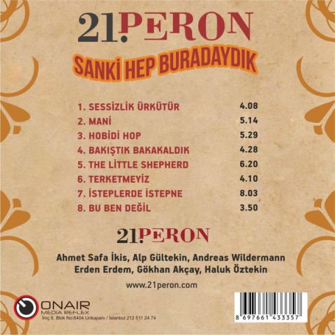 21. PERON - SANKİ HEP BURADAYDIK LP PLAK