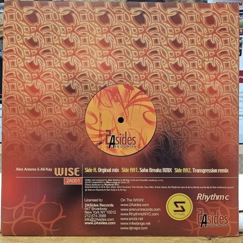 Alex Arzeno & Ali Kay Featuring Enobi – Wise LP PLAK