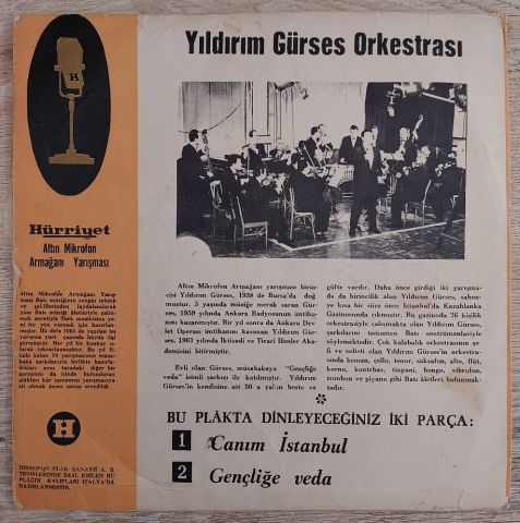 Yıldırım Gürses – Gençliğe Veda / Canım İstanbul 45LİK PLAK