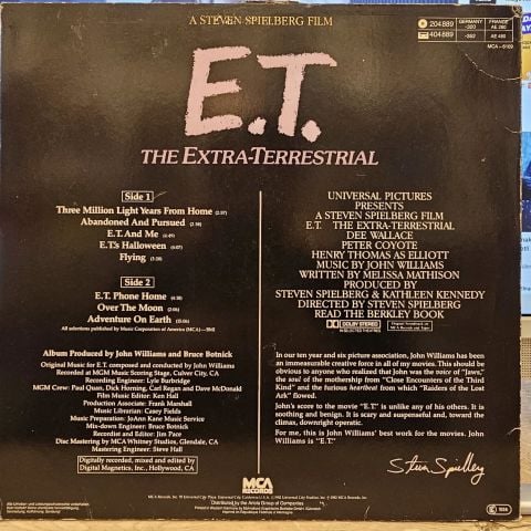 John Williams – E.T. The Extra-Terrestrial (Music From The Original Motion Picture Soundtrack) LP PLAK