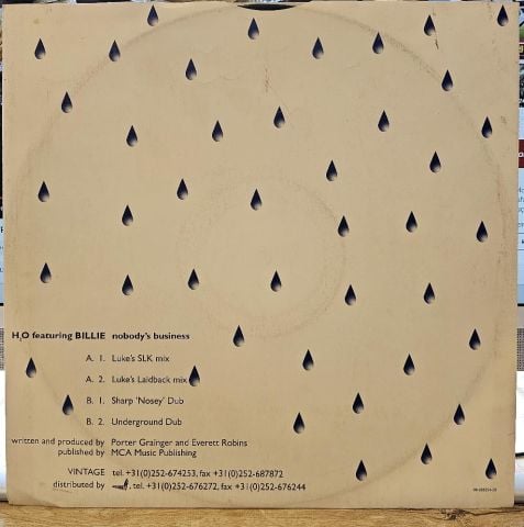 H2O Featuring Billie – Nobody's Business LP PLAK