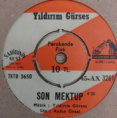 Yıldırım Gürses – Son Mektup / Bir Kırık Kalp 45LİK PLAK