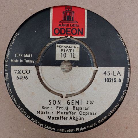 MUZAFFER AKGÜN - DÖN ZALİM DÖN BANA 45LİK PLAK