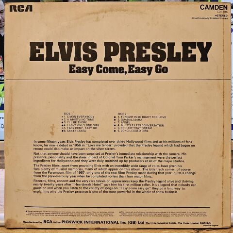 Elvis Presley – Easy Come, Easy Go LP PLAK