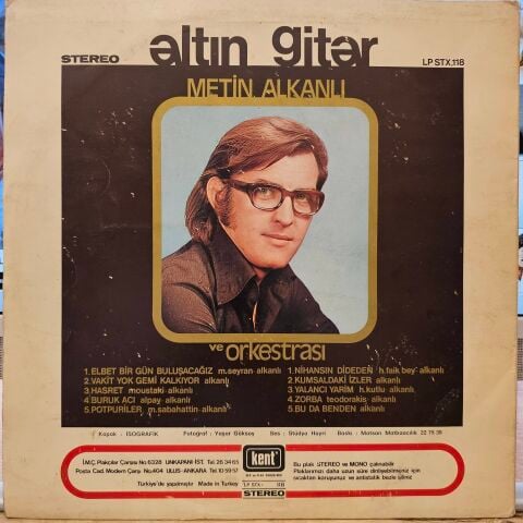 Metin Alkanlı Ve Orkestrası – Altın Gitar LP PLAK