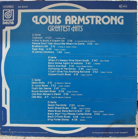 Louis Armstrong – Greatest Hits LP PLAK