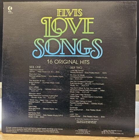 Elvis PresLey – Elvis Love Songs LP PLAK