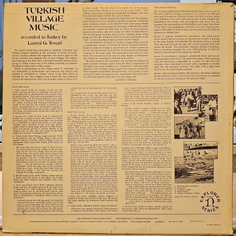 Laxmi G. Tewari – Turkish Village Music LP PLAK