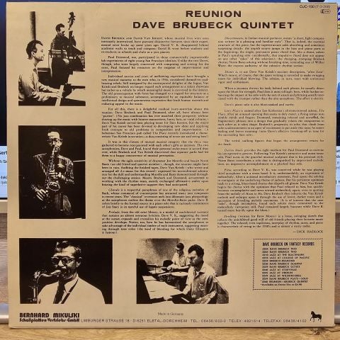 Dave Brubeck Quintet – Reunion LP PLAK