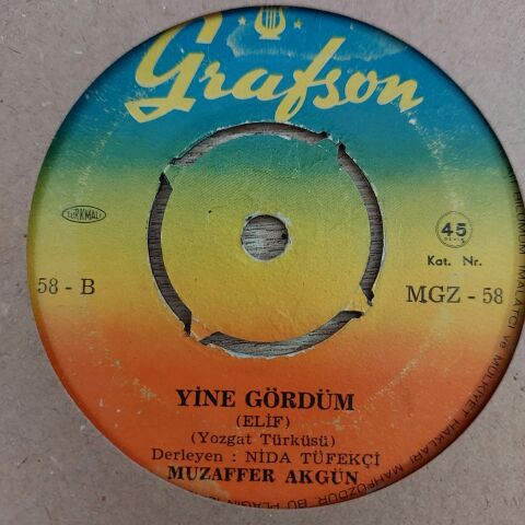 MUZAFFER AKGÜN - YİNE GÖRDÜM 45LİK PLAK