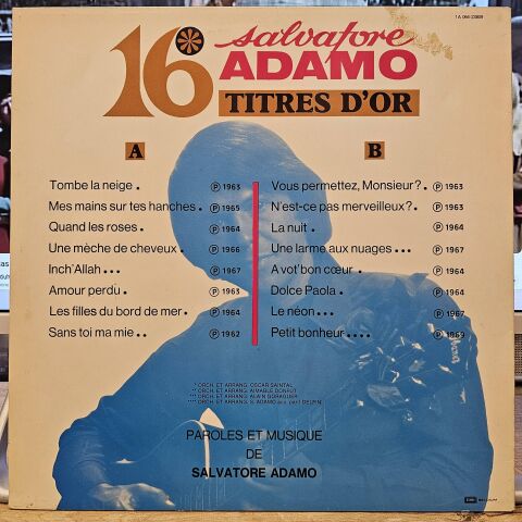 Adamo – 16 Titres D'or LP PLAK