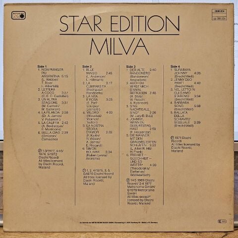 Milva – Star Edition LP PLAK
