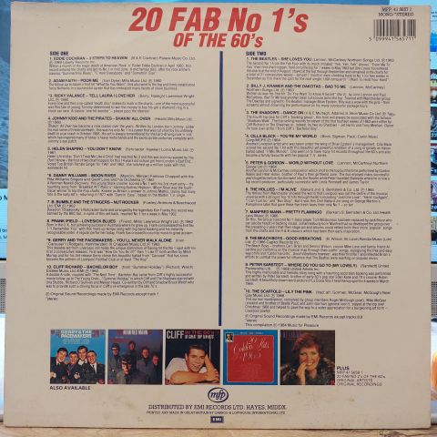 Various – 20 Fab No 1's Of The 60's LP PLAK
