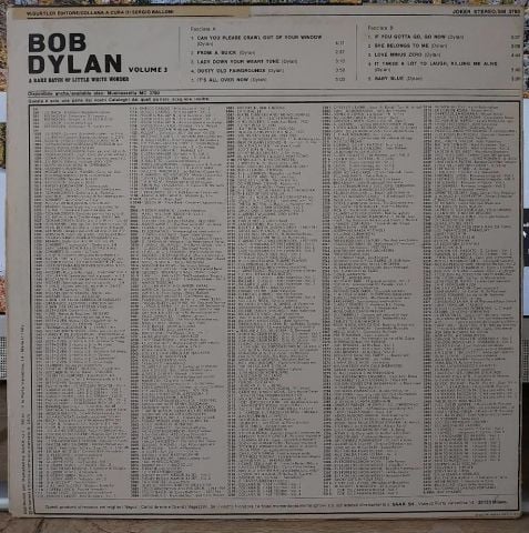 Bob Dylan – A Rare Batch Of Little White Wonder LP PLAK