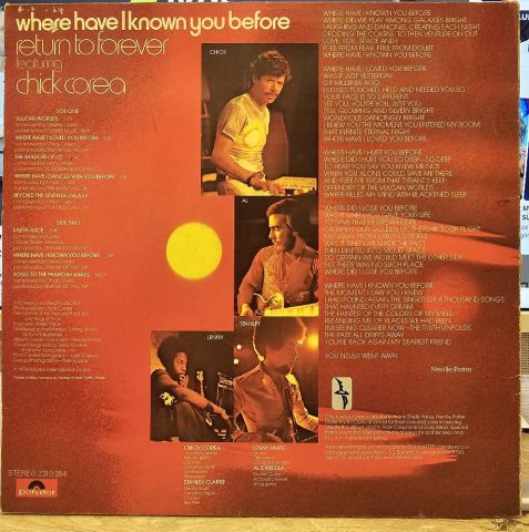 Return To Forever Featuring Chick Corea – Where Have I Known You Before LP PLAK