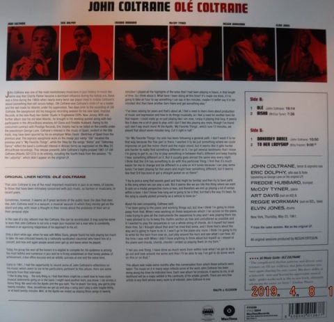 John Coltrane – Olé (The Complete Session) LP PLAK