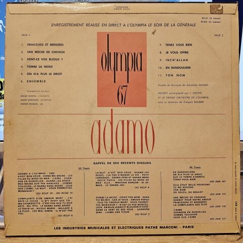 Adamo – Olympia 67 LP PLAK