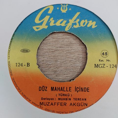 MUZAFFER AKGÜN - DÜZ MAHALLE İÇİNDE 45LİK PLAK