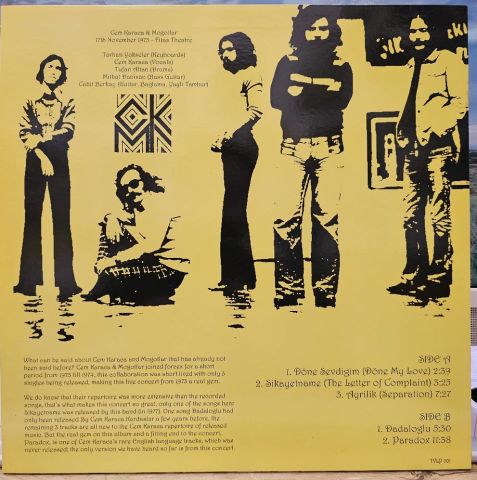 Cem Karaca & Moğollar – Live In Istanbul 1973 LP PLAK