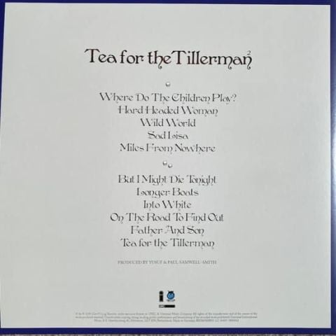 CAT STEVENS - TEA FOR THE TİLLERMAN (BLUE VİNYL) LP PLAK