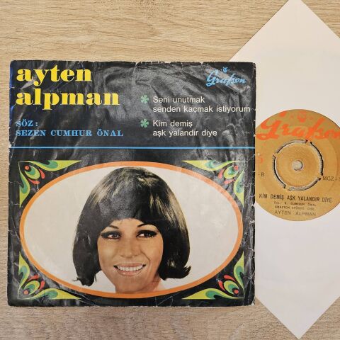 Ayten Alpman – Seni Unutmak Senden Kaçmak İstiyorum / Kim Demiş Aşk Yalandır Diye 45LİK PLAK...