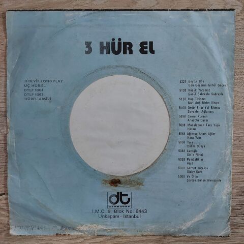 ÜÇ HÜREL - BEN GEÇERİM GÖNÜL GEÇMEZ 45LİK PLAK