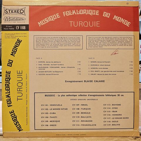 Blaise Calame – Turquie LP PLAK