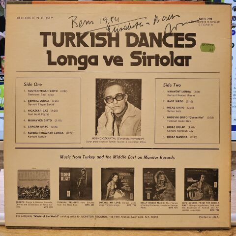 Hüsnü Özkartal – Turkish Dances (Longa Ve Sirtolar) LP PLAK ( KEMAL SUNAL FİLM MÜZİKLERİ)