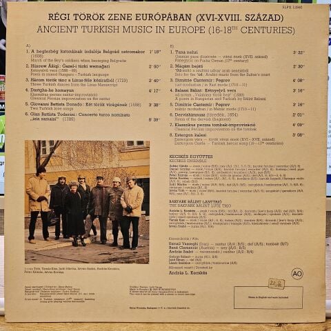 Kecskés Ensemble, Esmail Vasseghi, René Clemencic, András L. Kecskés – Ancient Turkish Music In Europe LP PLAK