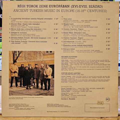 Kecskés Ensemble, Esmail Vasseghi, René Clemencic, András L. Kecskés – Ancient Turkish Music In Europe LP PLAK
