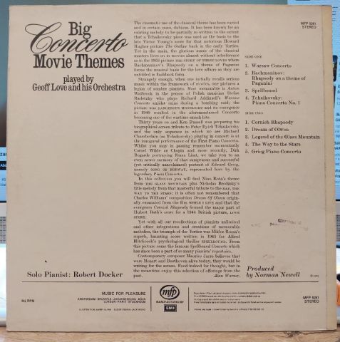 Geoff Love And His Orchestra – Big Concerto Movie Themes LP PLAK