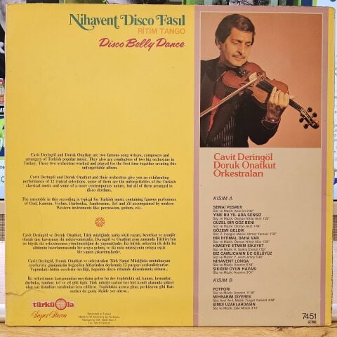 Cavit Deringöl, Doruk Onatkut Orkestraları – Nihavent Disco Fasıl Ritim Tango - Disco Belly Dance LP PLAK