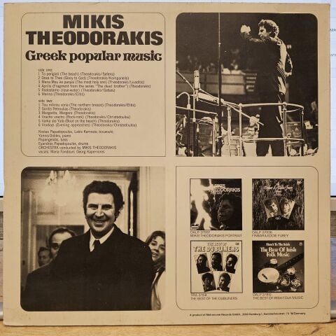 Mikis Theodorakis – Greek Popular Music LP PLAK