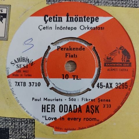 ÇETİN İNÖNTEPE - HER ODADA AŞK 45LİK PLAK