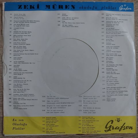 Zeki Müren – İnleyen Nağmeler / Gizli Aşk 45LİK PLAK