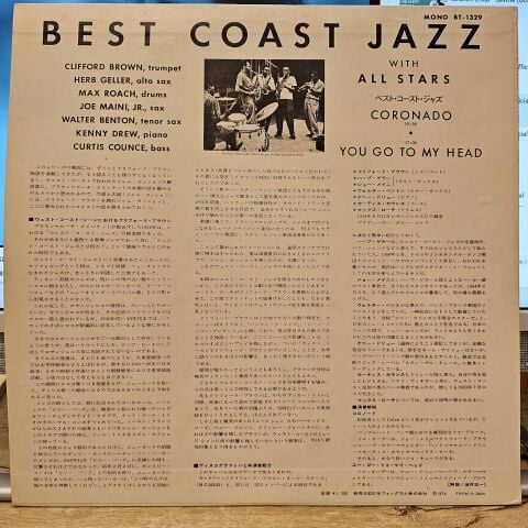 Max Roach, Herb Geller, Walter Benton, Joe Maini, Clifford Brown – Best Coast Jazz LP PLAK