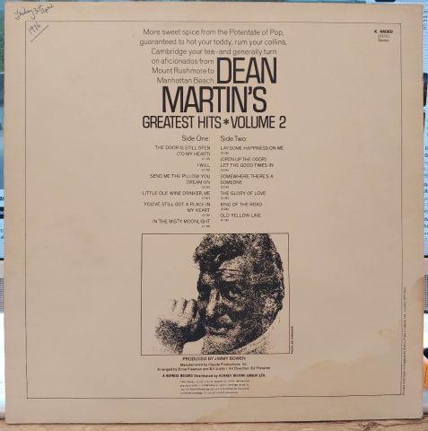 Dean Martin – Dean Martin's Greatest Hits! Volume 2 LP PLAK