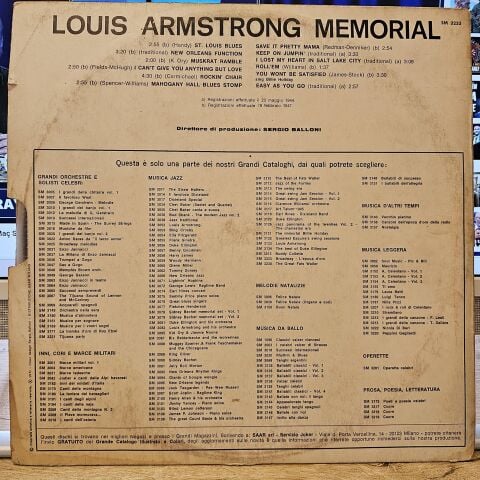 Louis Armstrong – Louis Armstrong Memorial LP PLAK