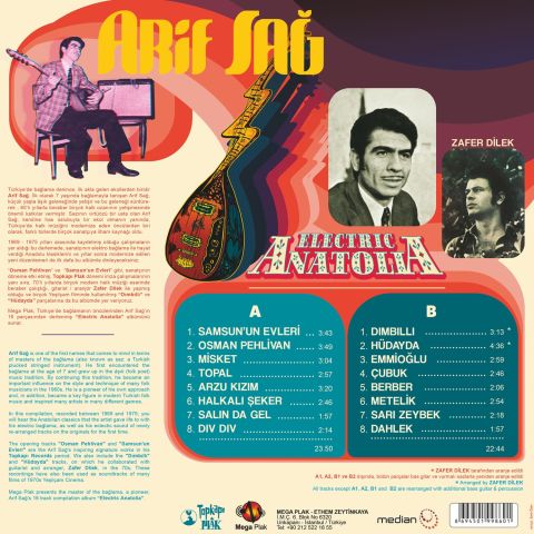 Arif Sağ, Zafer Dilek - Electric Anatolia LP PLAK