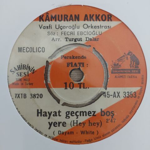 KAMURAN AKKOR - HAYAT GEÇMEZ BOŞ YERE 45LİK PLAK