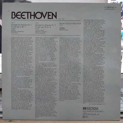 Sviatoslav Richter - Beethoven* – Klaviersonaten Nr.1 & 7 LP PLAK