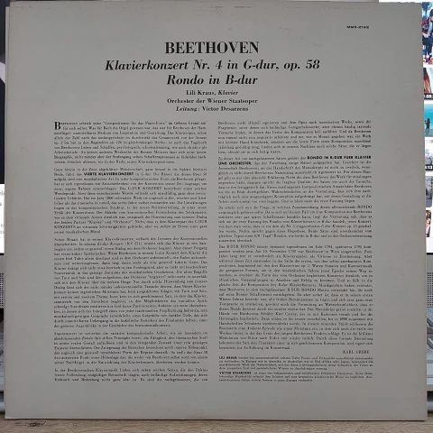 Beethoven* / Lili Kraus / Orchester Der Wiener Staatsoper , Leitung: Victor Desarzens – Klavierkonzert Nr. 4 In G-Dur / Rondo In B-Dur Für Klavier Und Orchester LP PLAK