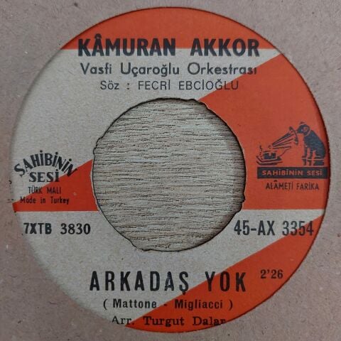 KAMURAN AKKOR - ARKADAŞ YOK 45LİK PLAK