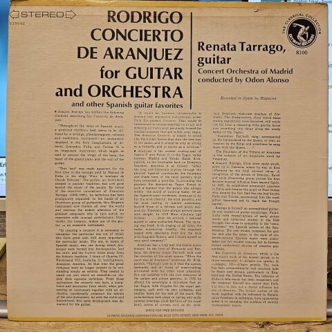 Rodrigo - Concierto De Aranjuez LP PLAK