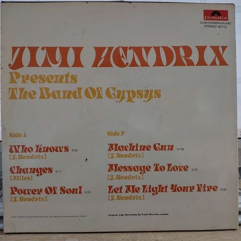 Jimi Hendrix – Presents The Band Of Gypsys LP PLAK