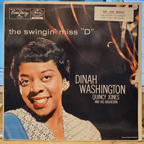 Dinah Washington & Quincy Jones And His Orchestra – The Swingin' Miss ''D'' LP PLAK
