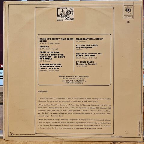 Louis Armstrong And Edward R. Murrow With Leonard Bernstein – Satchmo The Great LP PLAK