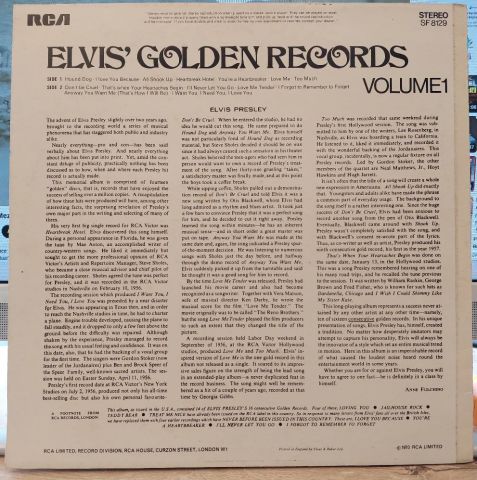 Elvis Presley – Elvis' Golden Records Volume 1 LP PLAK
