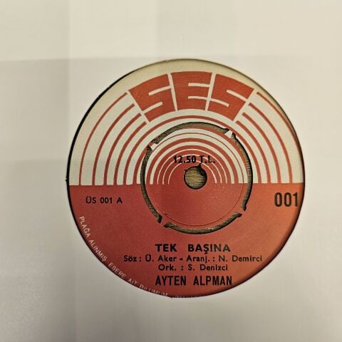 Ayten Alpman – Tek Başına / Sevince Her Şey Başka 45LİK PLAK