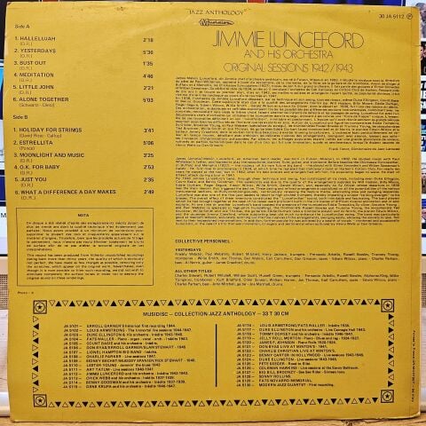 Jimmie Lunceford And His Orchestra - Original Sessions 1942/1943 album cover More images LP PLAK